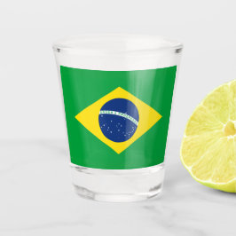 Brazil Flag World Cup 2026 Football Brasil Soccer Schnapsglas