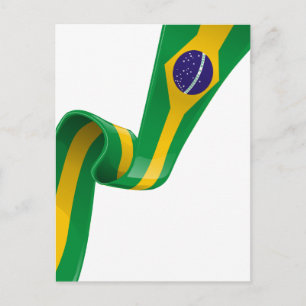 Brazil-Flagge Postkarte