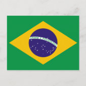 BRAZIL-Flagge Postkarte (Vorderseite)