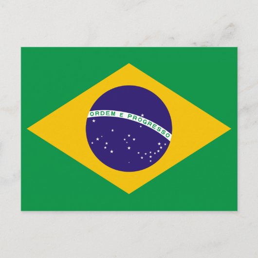 BRAZIL-Flagge Postkarte (Vorderseite)