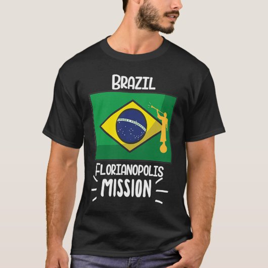 Brazil Florianopolis Mormon LDS Mission Missionary T-Shirt (Vorderseite)