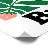 Brazil Flower Market Peach Orchid Tropical Poster (Ecke)