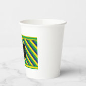 Brazil Football Fan Flag Colors Stripe Pattern Pappbecher (Links)