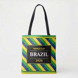 Brazil Football Fan Flag Colors Stripe Pattern Tasche