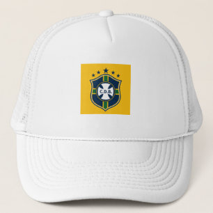 Brazil Football Heritage Shield   Green & Gold Soc Truckerkappe