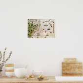 Brazil from the 'Miller Atlas' by Pedro Reinel Poster (Küche)