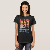 Brazil Groovy Retro Brazilian T-Shirt (Vorne ganz)