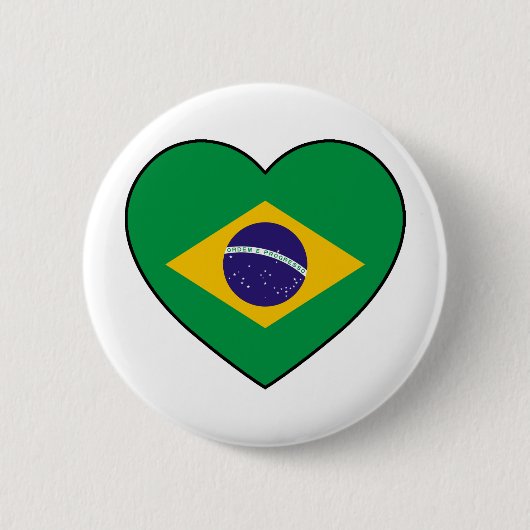 Brazil Heart Soccer Button (Vorderseite)