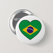 Brazil Heart Soccer Button (Vorne & Hinten)