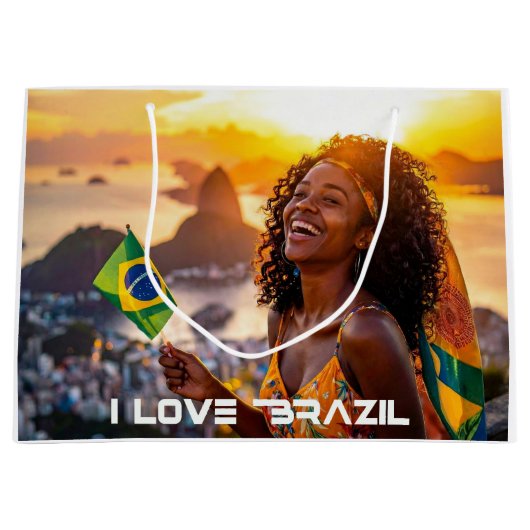 BRAZIL - I LOVE BRAZIL GROßE GESCHENKTÜTE (Vorderseite)