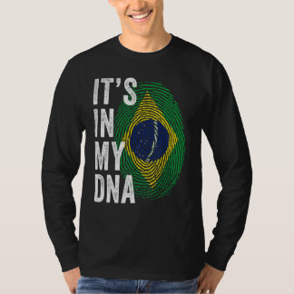 Brazil It's In My DNA Brazilian Fingerprint Brazil T-Shirt