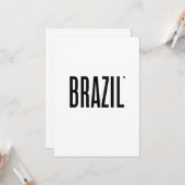Brazil - minimalistic typography card karte (Vorderseite/Rückseite Beispiel)