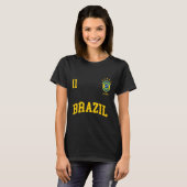 Brazil Number 11 Brazilian Soccer Team Sports Shir T-Shirt (Vorne ganz)