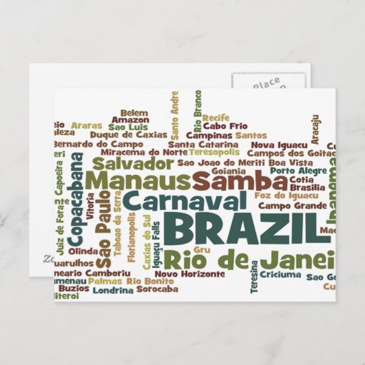 BRAZIL Postcard Postkarte (Vorne/Hinten)