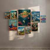 Brazil Rainforest Toucan Vintage Travel Poster