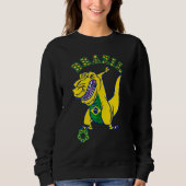 Brazil Rex Dino Brazilian Soccer Player Brazilian Sweatshirt (Vorderseite)
