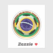 Brazil Soccer Ball Sports Aufkleber (Blatt)