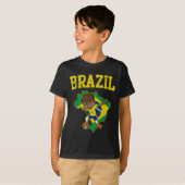 Brazil Soccer Boy Brazilian Footll Dabbing Kid Men T-Shirt (Vorne ganz)