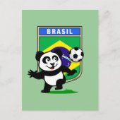 Brazil Soccer Panda Postkarte (Vorderseite)