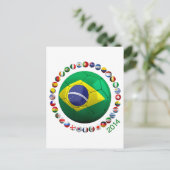 Brazil Soccer Postkarte (Stehend Vorderseite)