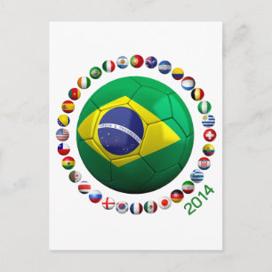 Brazil Soccer Postkarte