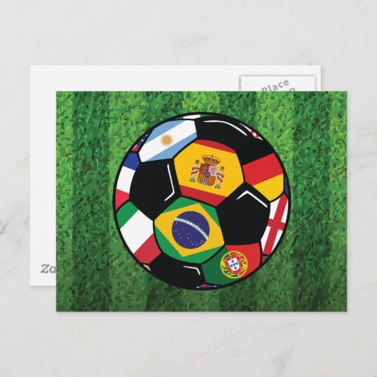 Brazil Soccer Postkarte (Vorne/Hinten)