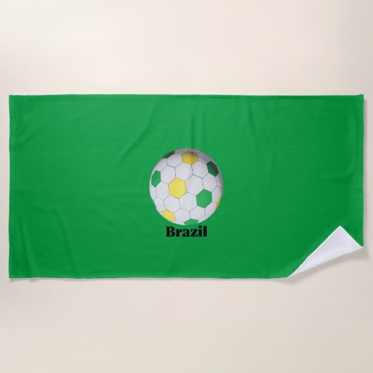 Brazil Soccer Strandtuch (Vorderseite)