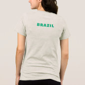 BRAZIL Special Geschenk Schwarz Tourist Classic Tri-Blend Shirt (Rückseite)