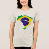 BRAZIL Special Geschenk Schwarz Tourist Classic Tri-Blend Shirt (Vorderseite)