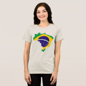 BRAZIL Special Geschenk Schwarz Tourist Classic Tri-Blend Shirt (Vorderseite voll)