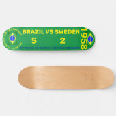 BRAZIL VS SCHWEDEN 1958 8 1/4" Skateboard Deck (Horizontal)