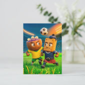 Brazilian açaí bowl versus Scottish shortbread soc Postkarte (Stehend Vorderseite)