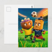 Brazilian açaí bowl versus Scottish shortbread soc Postkarte (Vorne/Hinten)