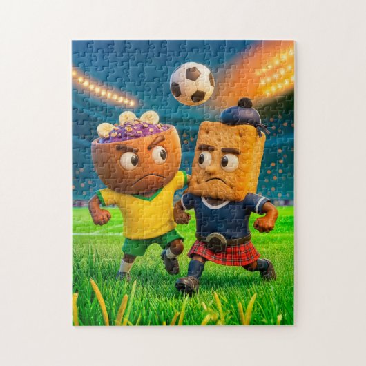 Brazilian açaí bowl versus Scottish shortbread soc Puzzle (Vertikal)