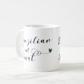 Brazilian At Heart Tasse, Brasilien Kaffeetasse (Vorderseite Links)