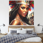 brazilian carnival illustration leinwanddruck (Insitu (Schlafzimmer))