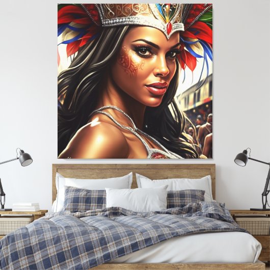 brazilian carnival illustration leinwanddruck (Insitu (Schlafzimmer))