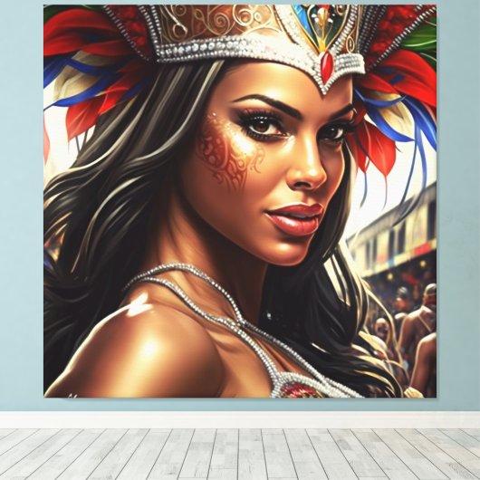brazilian carnival illustration leinwanddruck (Insitu (Holzboden))