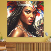 brazilian carnival illustration leinwanddruck (Insitu (Wohnzimmer))