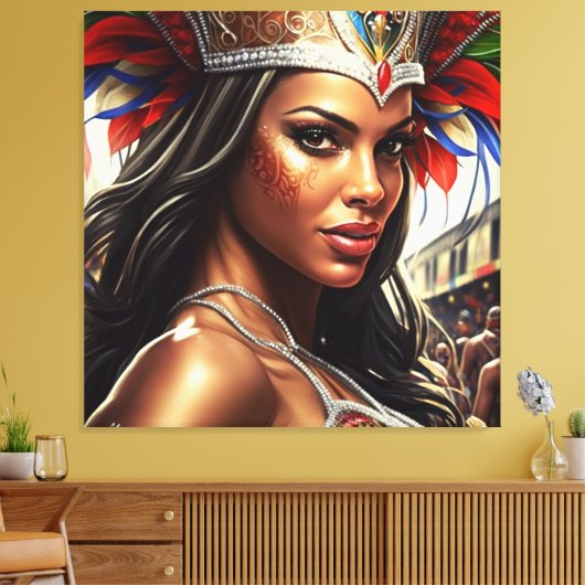 brazilian carnival illustration leinwanddruck (Insitu (Wohnzimmer))