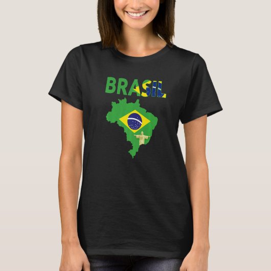 Brazilian Flag Idea For Men & Brasil Flag 1 T-Shirt (Vorderseite)