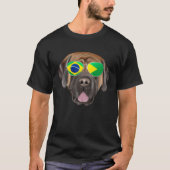 Brazilian Flag Mastiff Dog Brazil Pocket T-Shirt (Vorderseite)