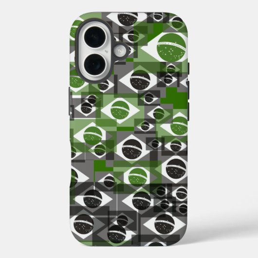 Brazilian flag pattern Case-Mate iPhone hülle (Rückseite)