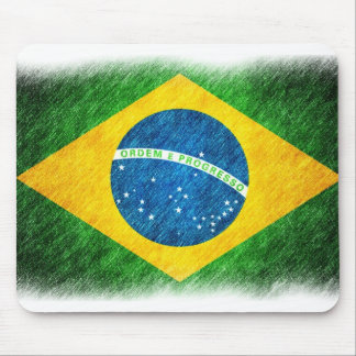 Brazilian_Flag_Pencil_Painting Mousepad
