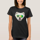 Brazilian Flag Samoyed Dog Brazil Pocket T-Shirt (Vorderseite)