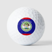 Brazilian flag with custom Name Golf Balls Golfball (Vorderseite)