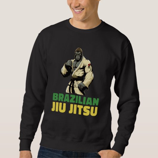 Brazilian Jiu Jitsu and Grappling Gorilla 1 Sweatshirt (Vorderseite)