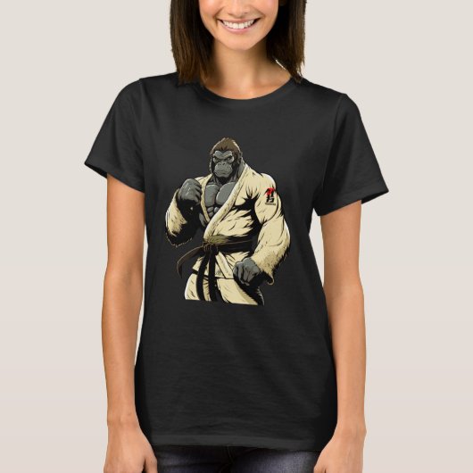 Brazilian Jiu Jitsu and Grappling Gorilla T-Shirt (Vorderseite)