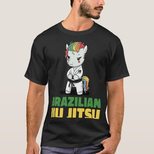 Brazilian Jiu Jitsu and Grappling Unicorn T-Shirt (Vorderseite)