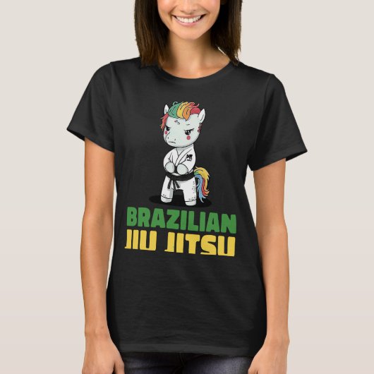 Brazilian Jiu Jitsu and Grappling Unicorn T-Shirt (Vorderseite)